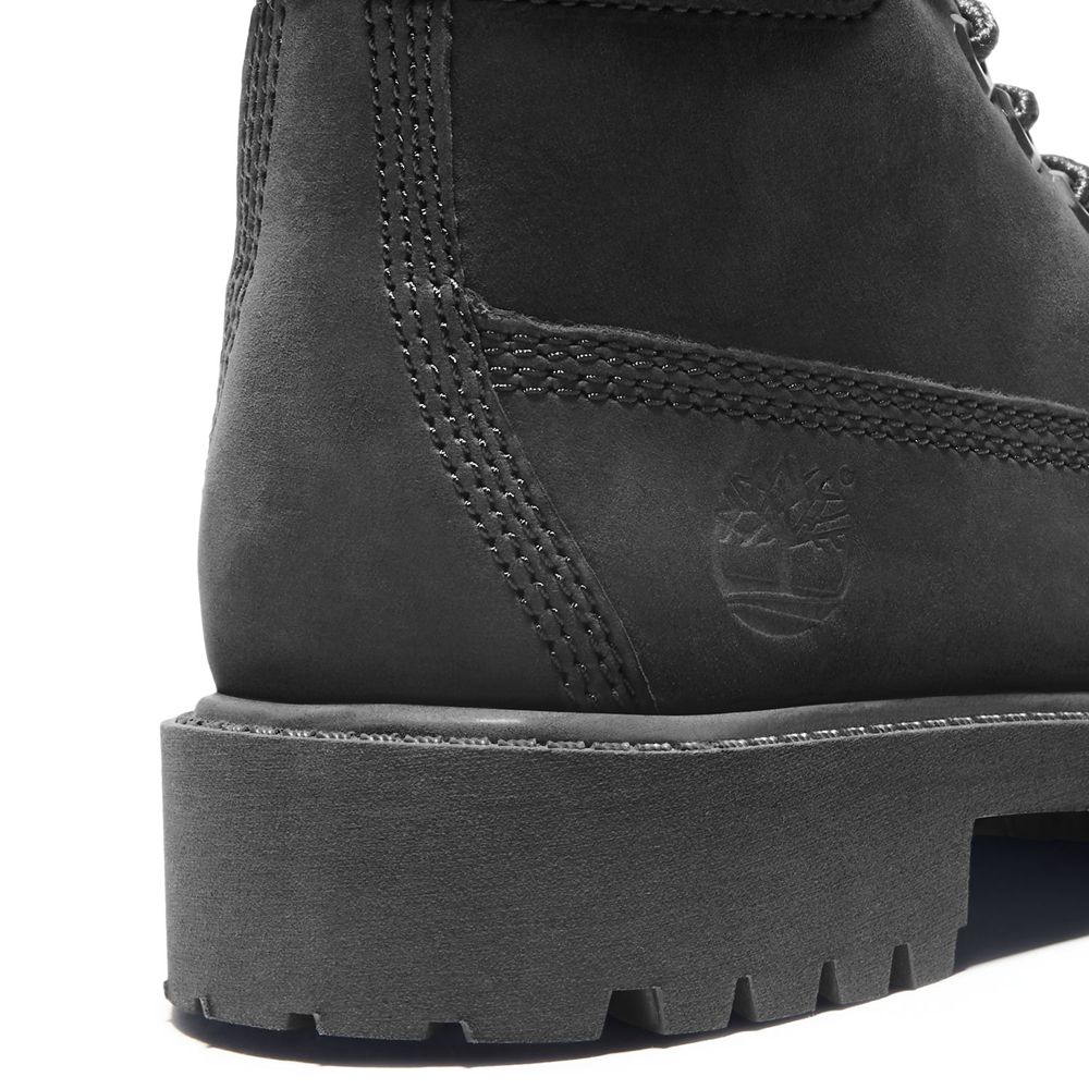 Timberland 6-Inch Μποτακια Παιδικα Μαυρα - Youth Premium Waterproof - Greece 1056982-XR